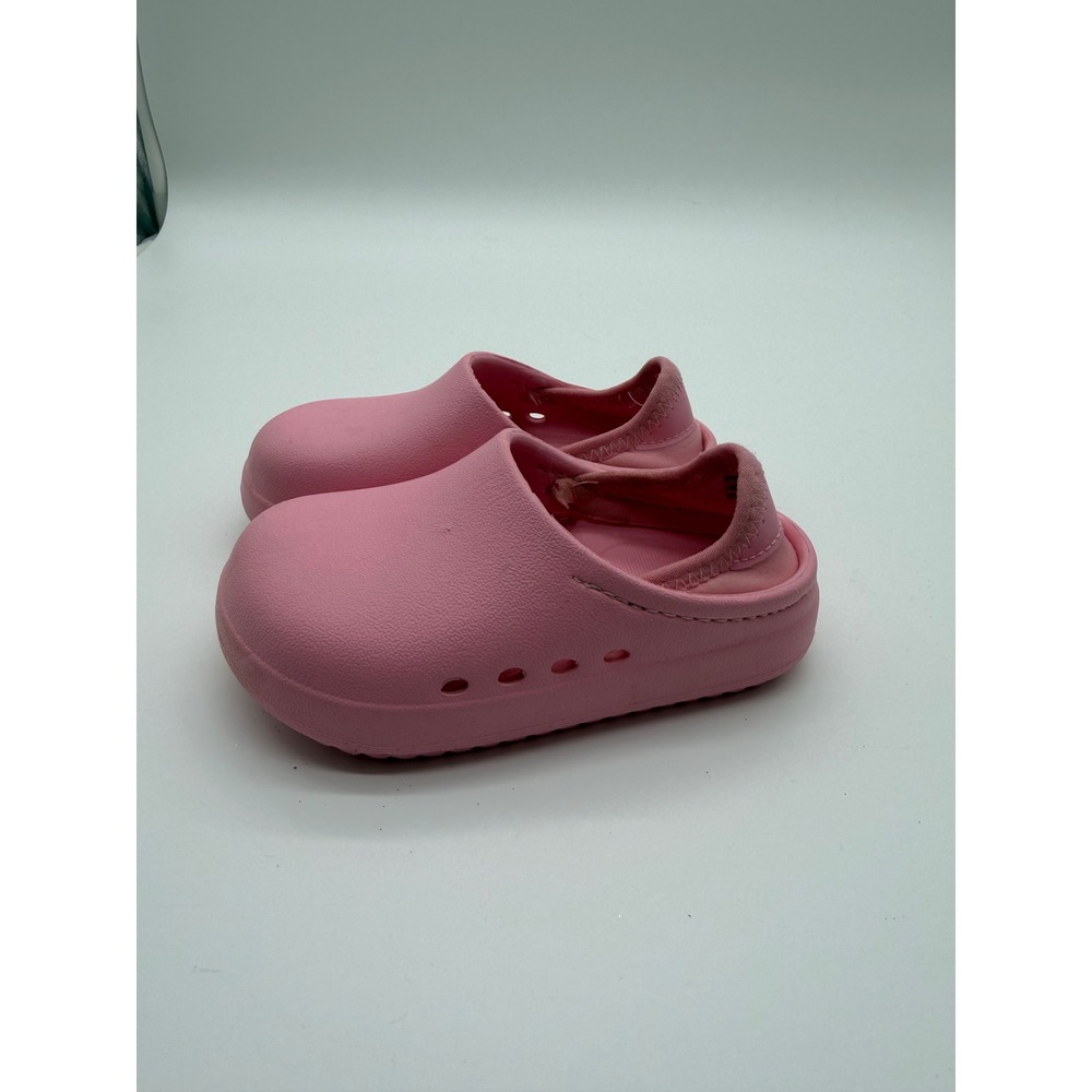 Cat & Jack Kids Pink Slip On Clogs Shoes Size 6 Flexible Heel Strap‎ EVA Style